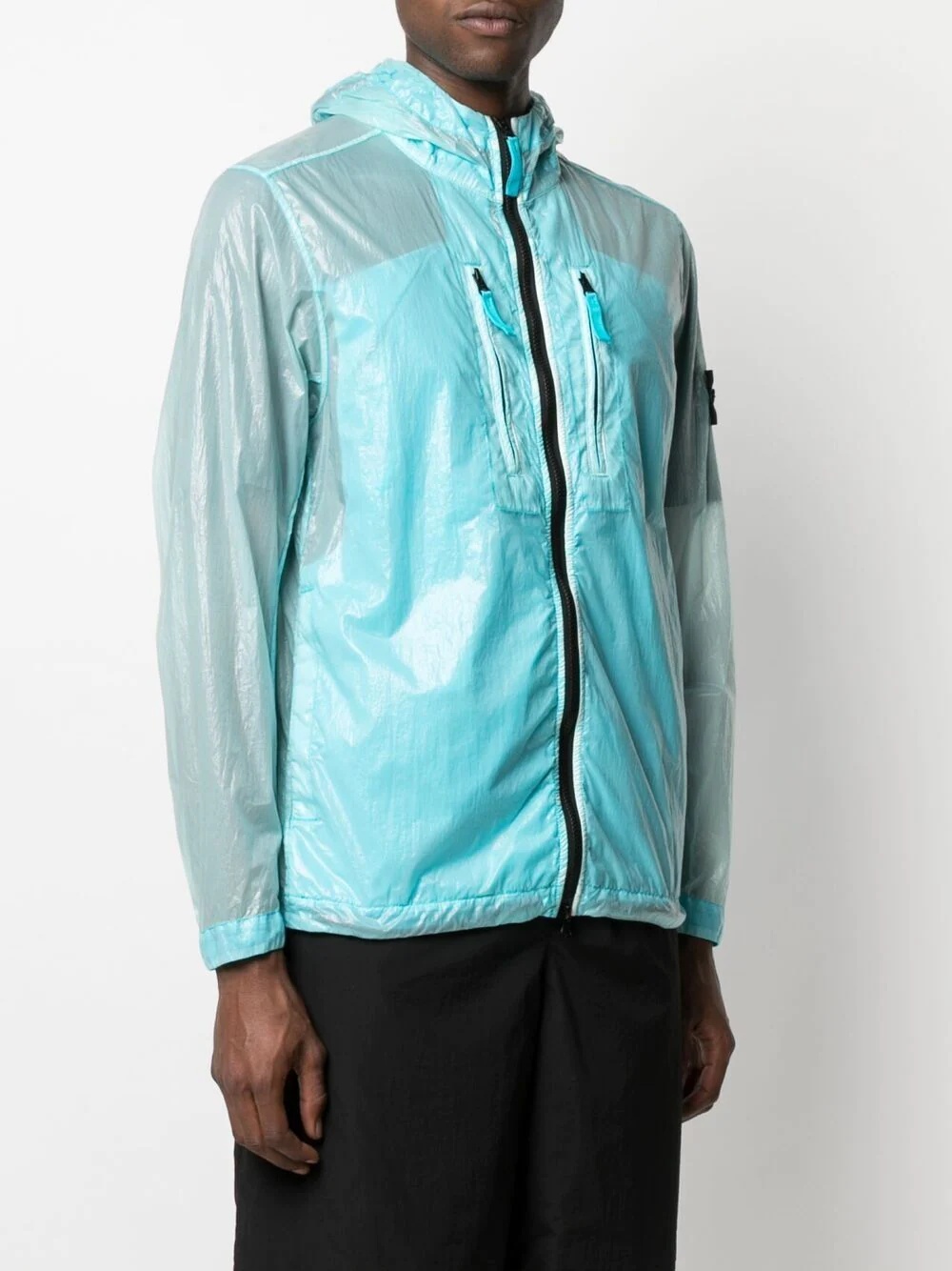 high-shine hooded jacket - 3