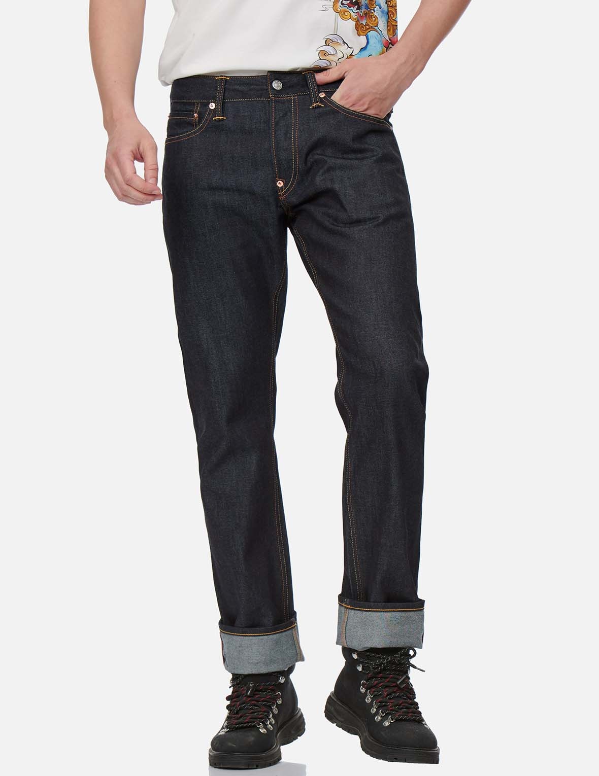 BROCADE DAICOCK INSERT REGULAR FIT JEANS #2008 - 6
