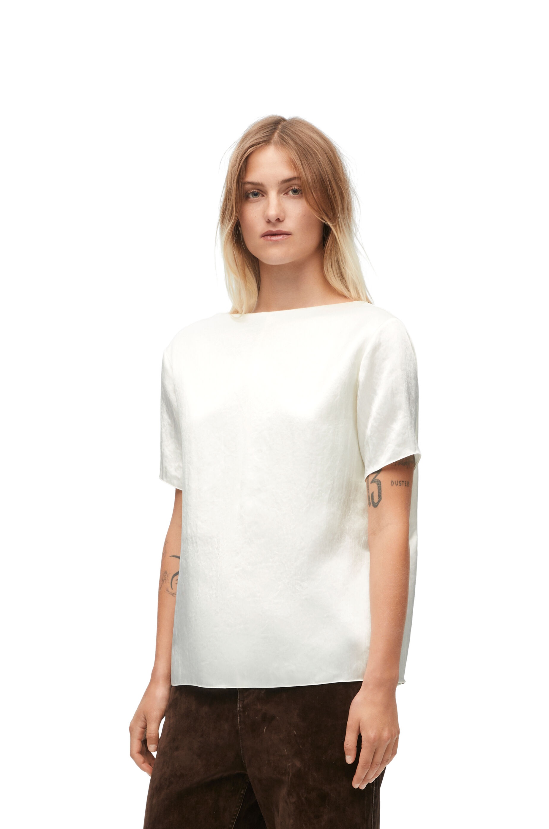 Chain top in technical satin - 3