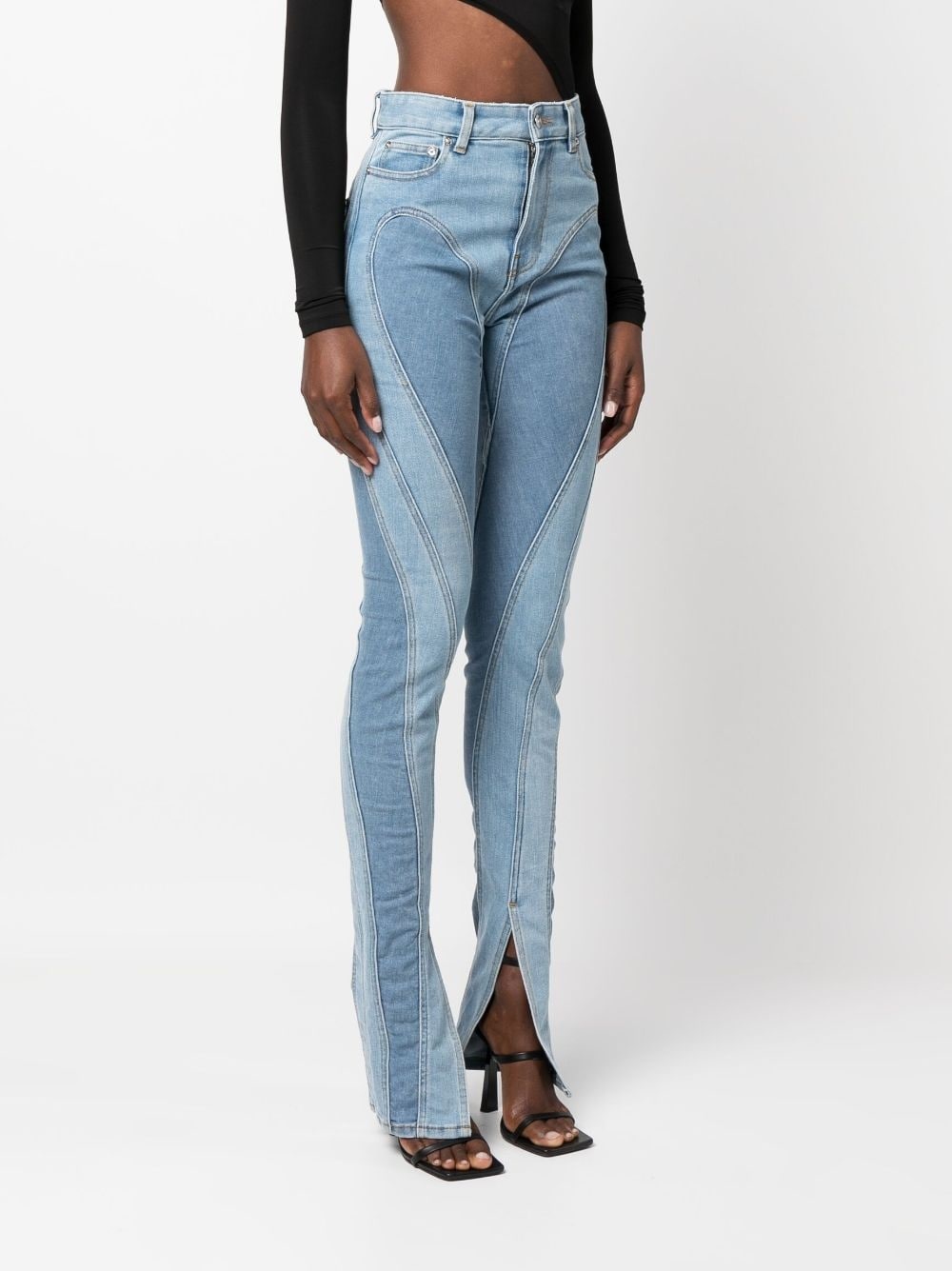 Spiral split-hem skinny jeans - 3