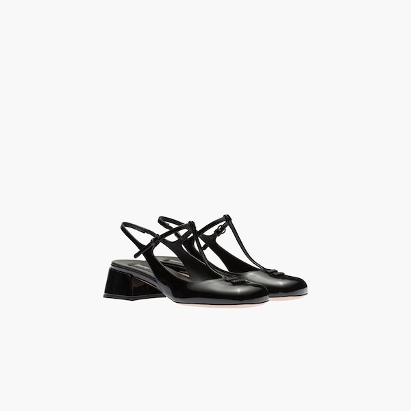 Miu Miu Patent leather slingback pumps | miumiu | REVERSIBLE