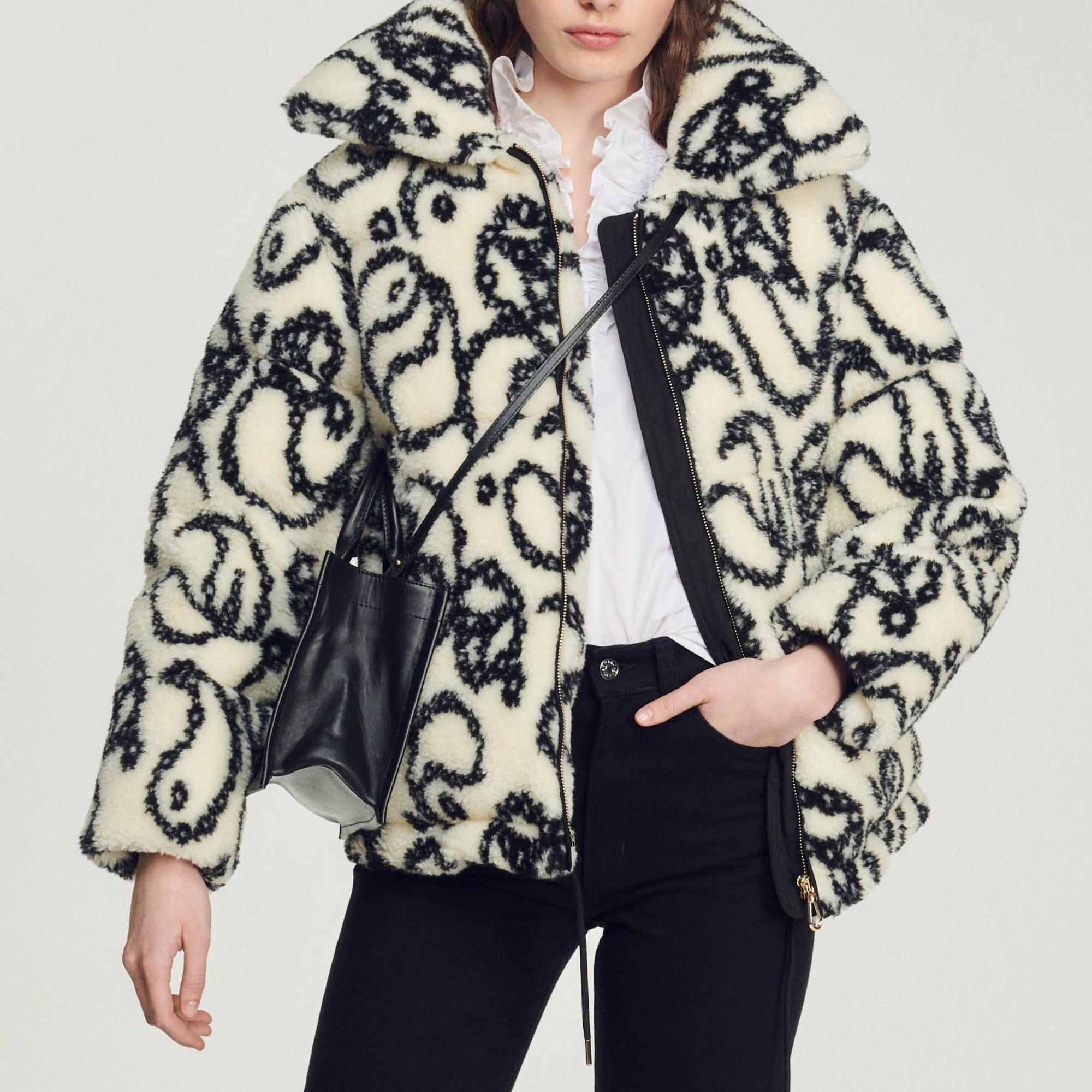 Oversized padded faux fur jacket - 2