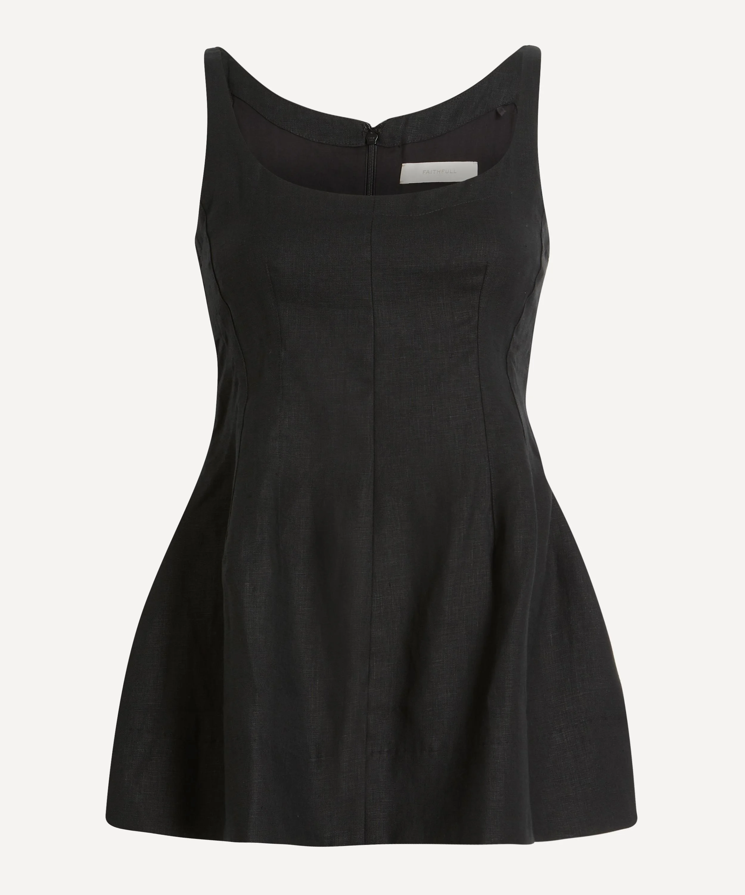 Syna Black Linen Top - 1