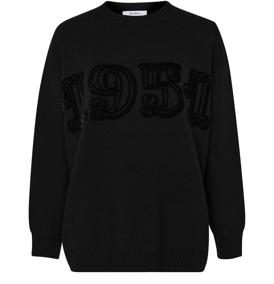 max mara Fido ニット　1951 MAX MARA - Fido 1951 Flocked Wool Knit Sweater Max Mara