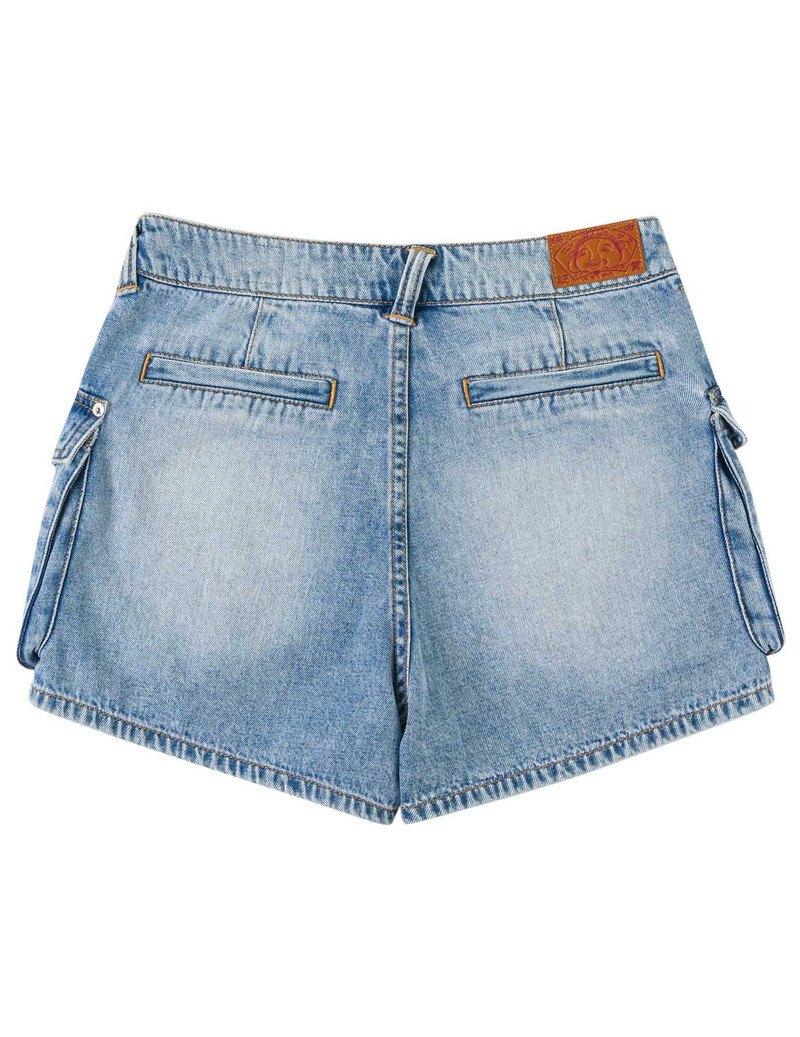 EVISU Sashiko Seagull with Rhinestones Cargo Denim Skort outlook