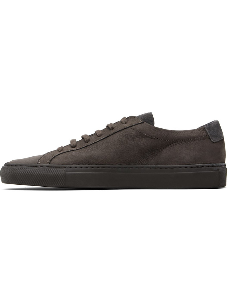 Common Projects Gray Nubuck Achilles Sneakers outlook