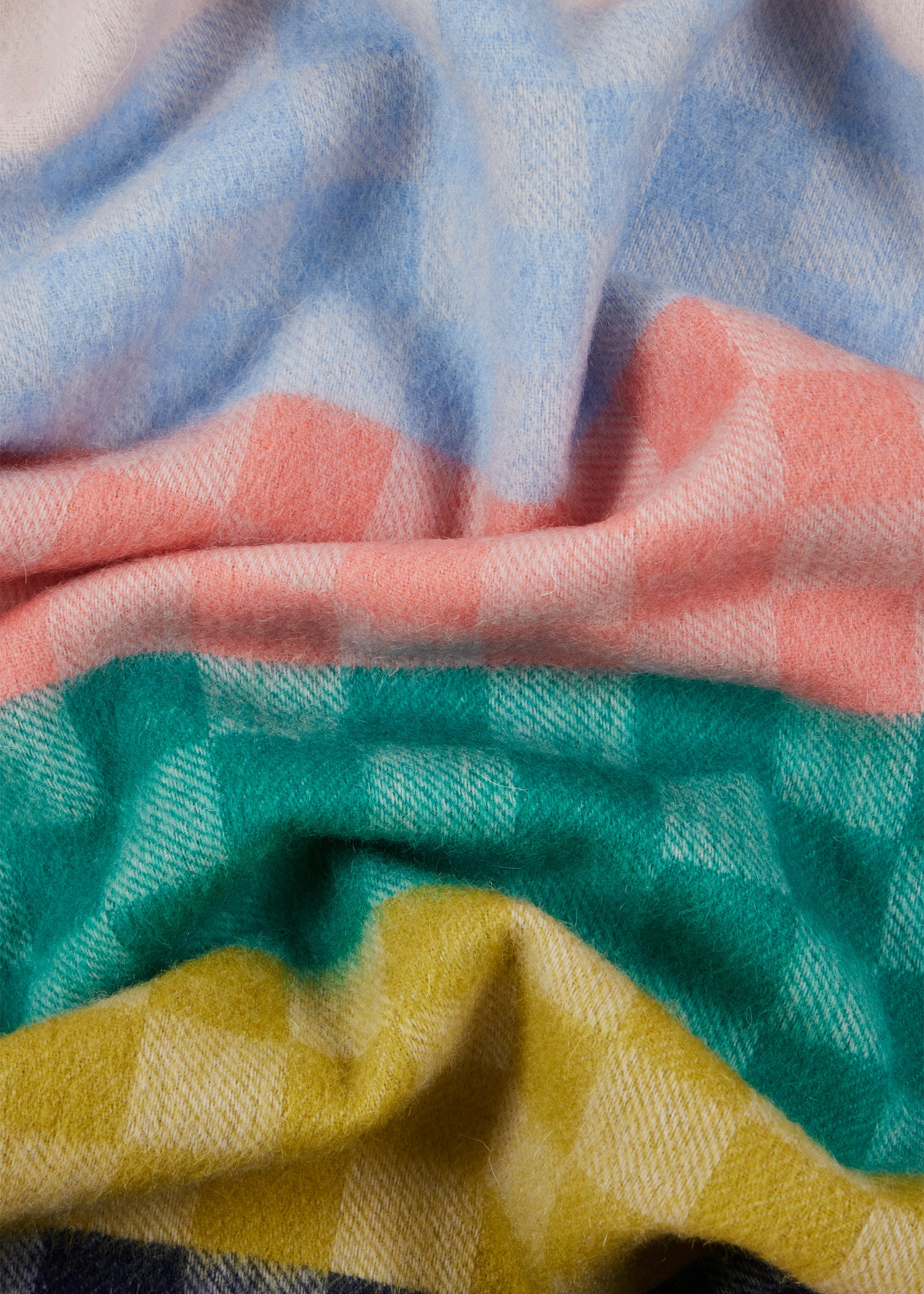 Women's Multicolour Checkerboard 'Swirl' Scarf - 4