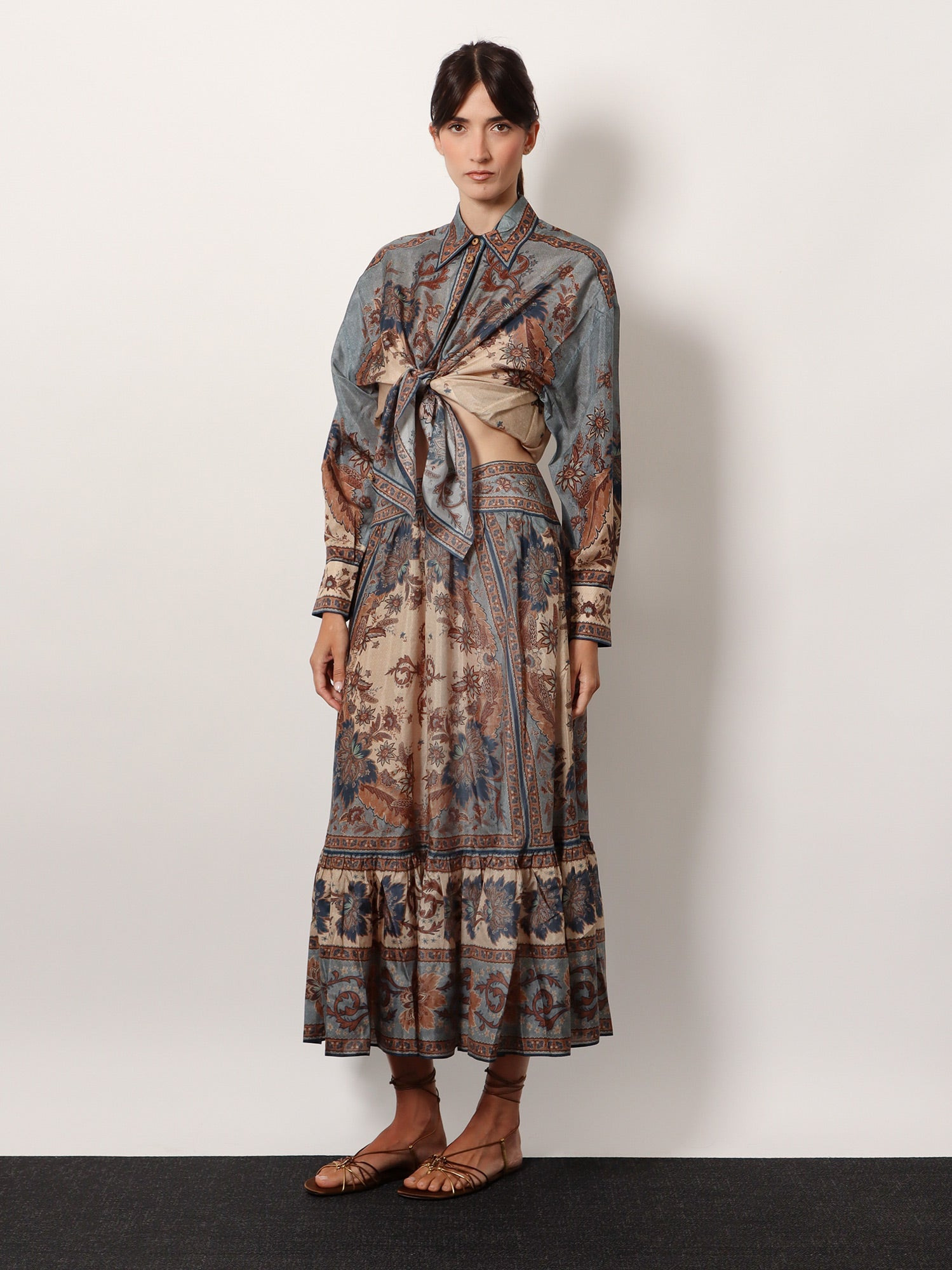 Zimmermann Ascension Tiered Midi Skirt - 2