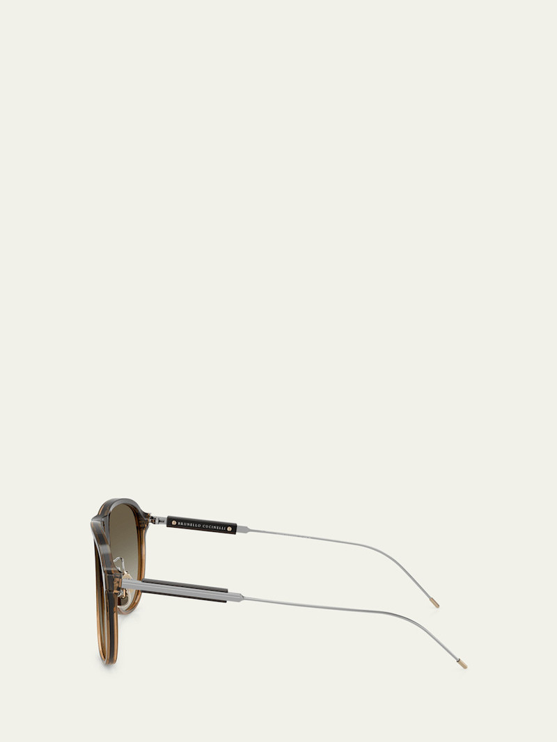 Brunello Cucinelli 0BC4011S Acetate Aviator Sunglasses outlook