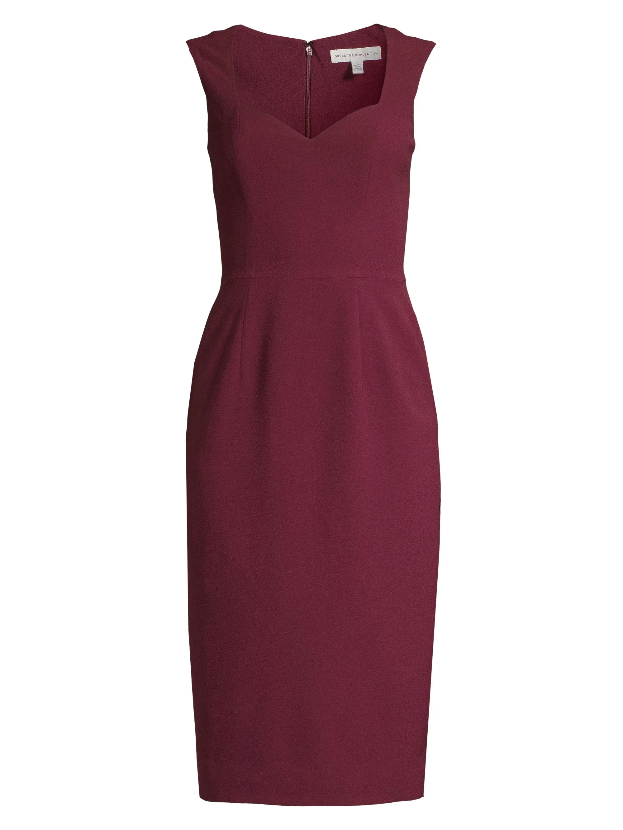 Women's Elle Sheath Dress - Burgundy - 1