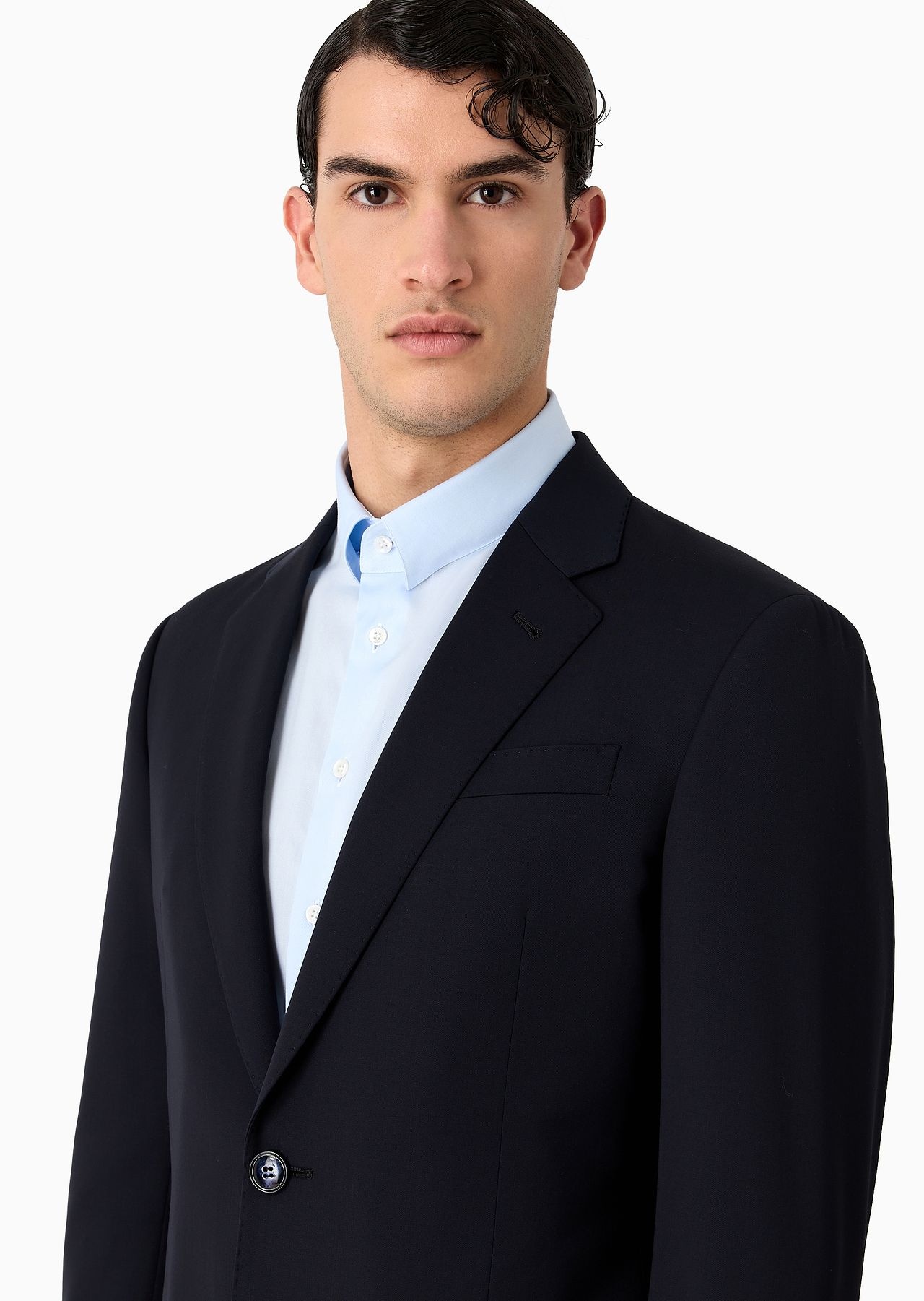 Single-breasted, water-repellent wool suit from the Soft line - 5