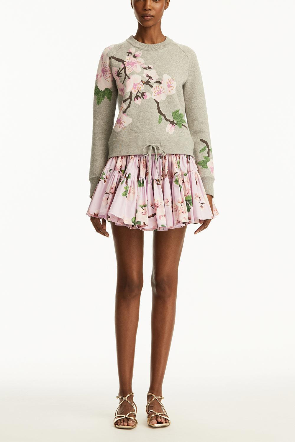Cherry Blossom Drawstring Pullover - 4