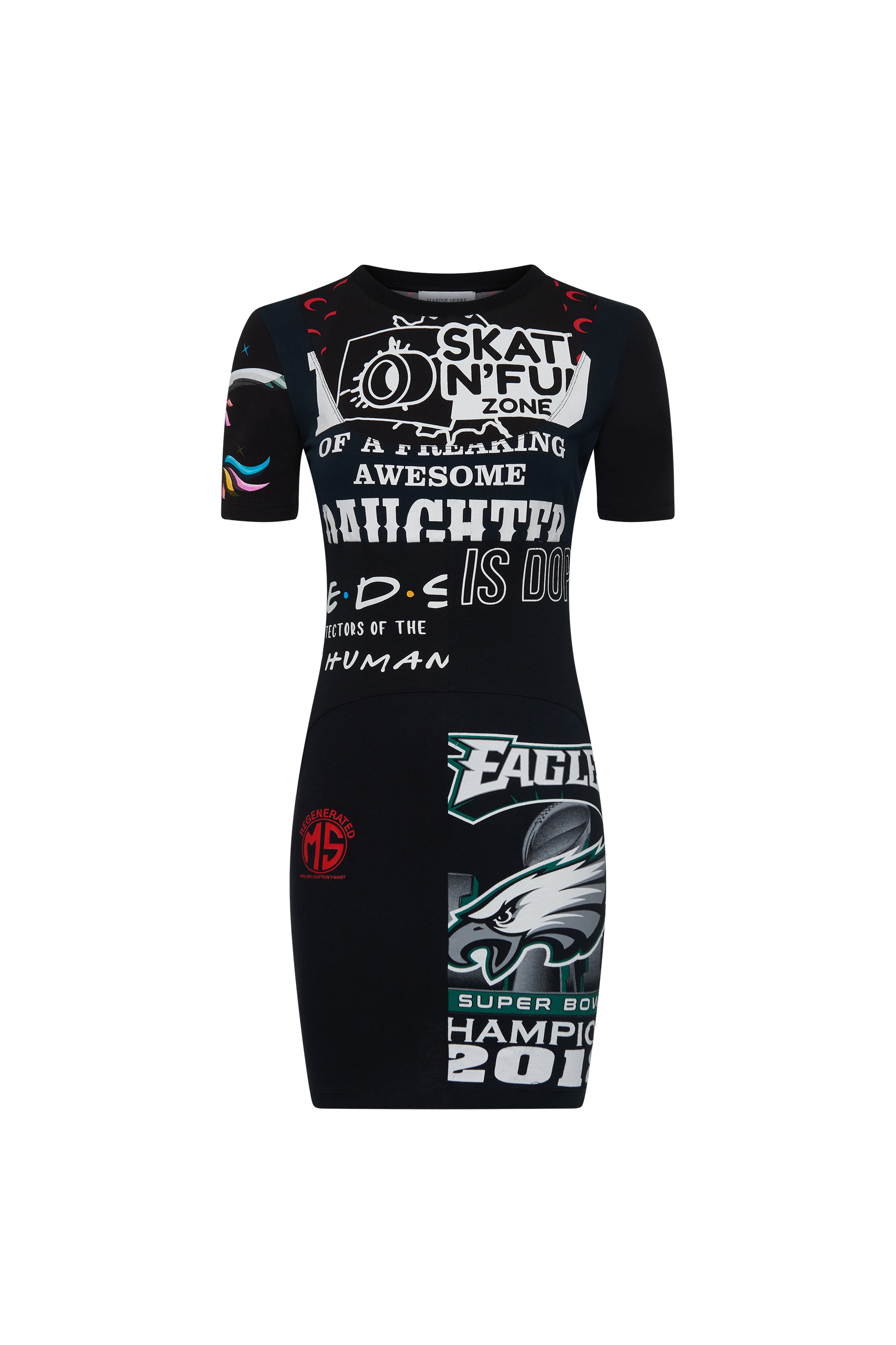 Upcycled Graphic T-Shirts Mini Dress - 7