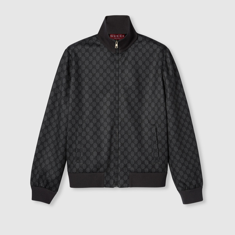 Printed technical jersey zip sweatshirt - 1