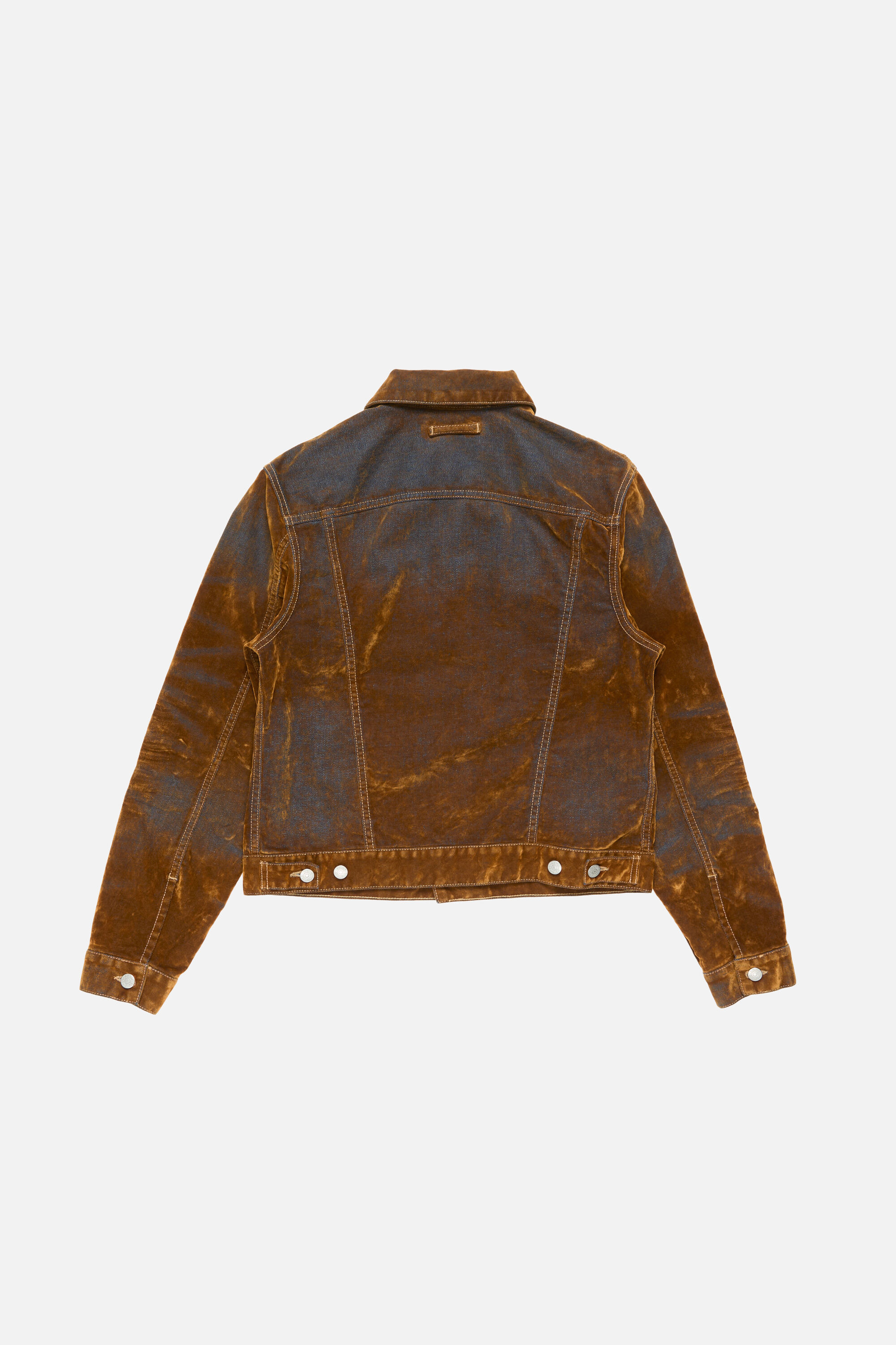 Flocked denim jacket - Rust brown - 7