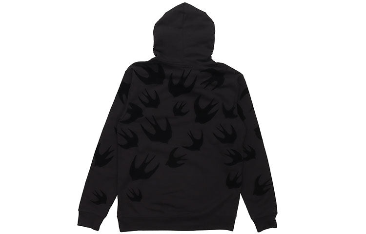 Alexander McQueen Swallow Print Hoodie 'Black' 545412-RLT74-1000 - 2