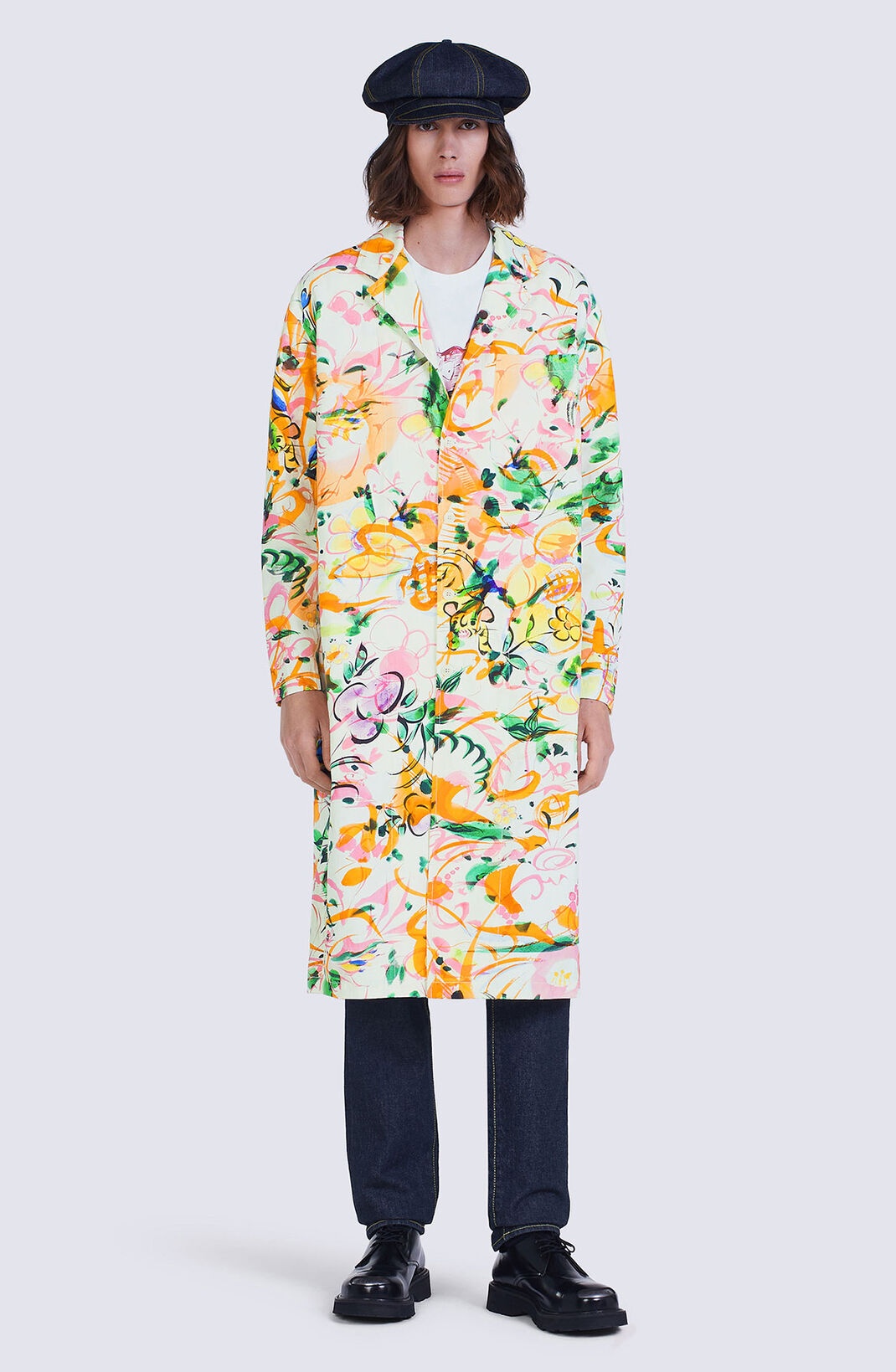 Long 'Akae Flower' overshirt - 3