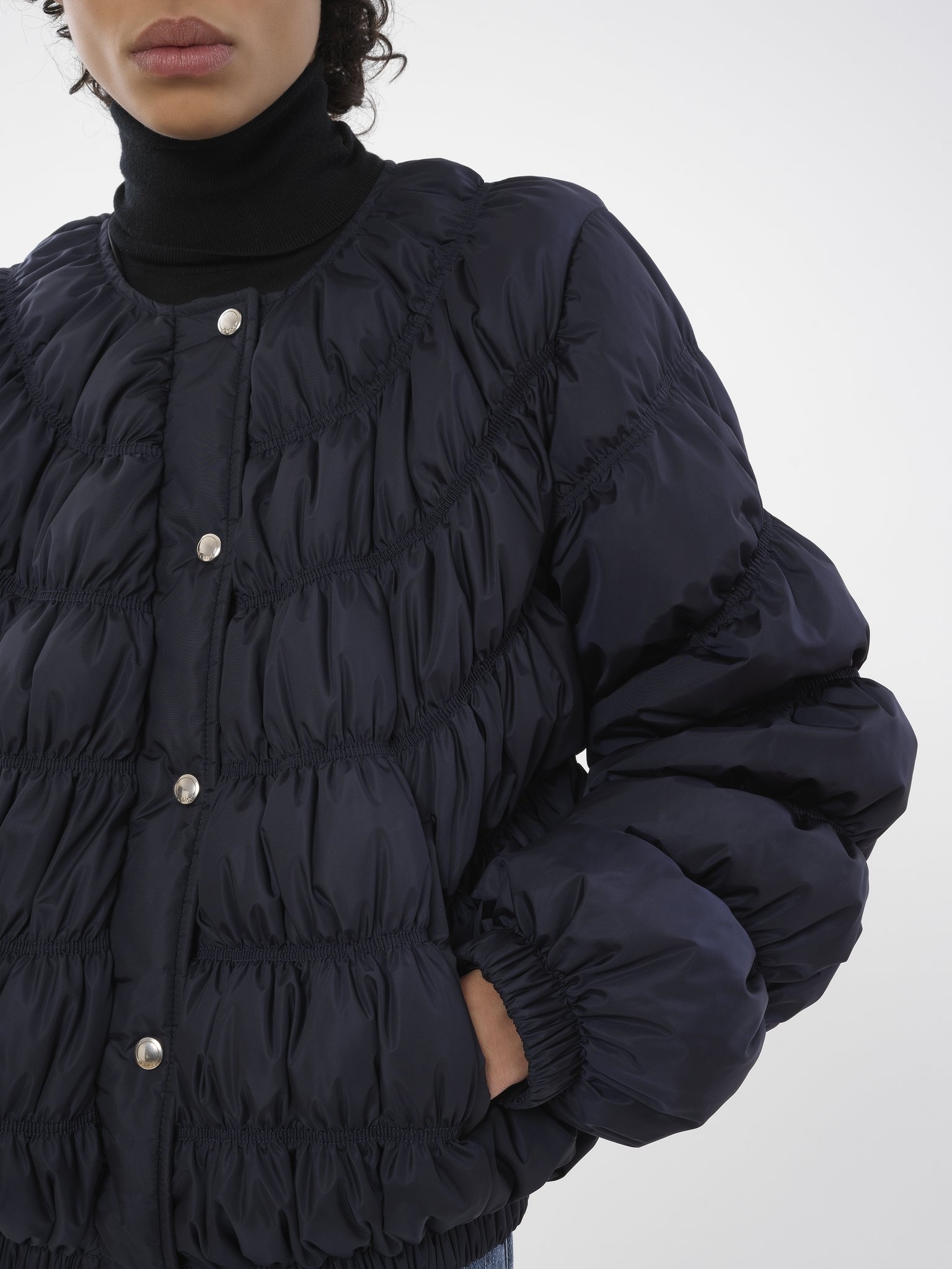 RUCHED PUFFER JACKET - 6