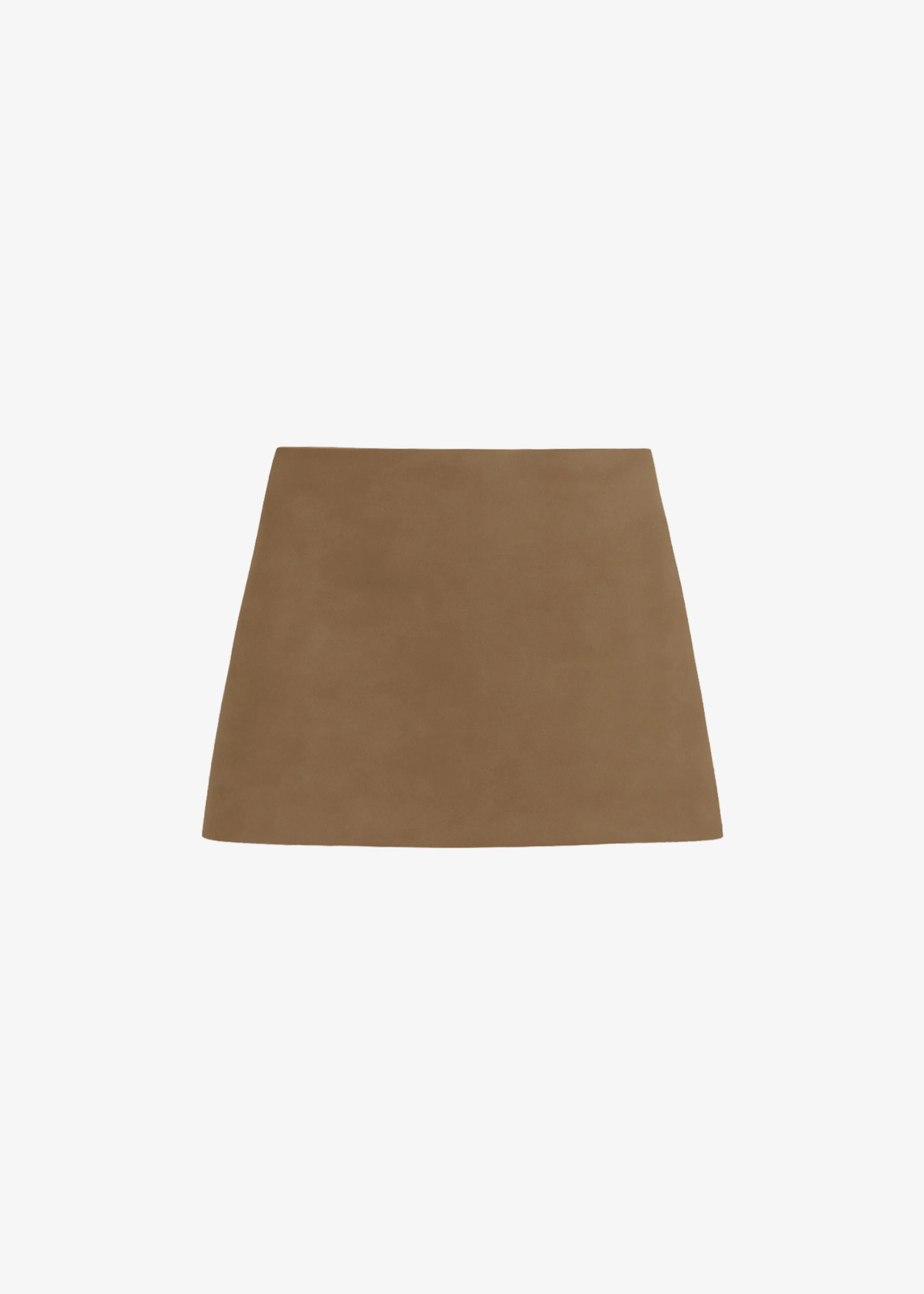 Hera Satin Mini Skirt - Brown - 1