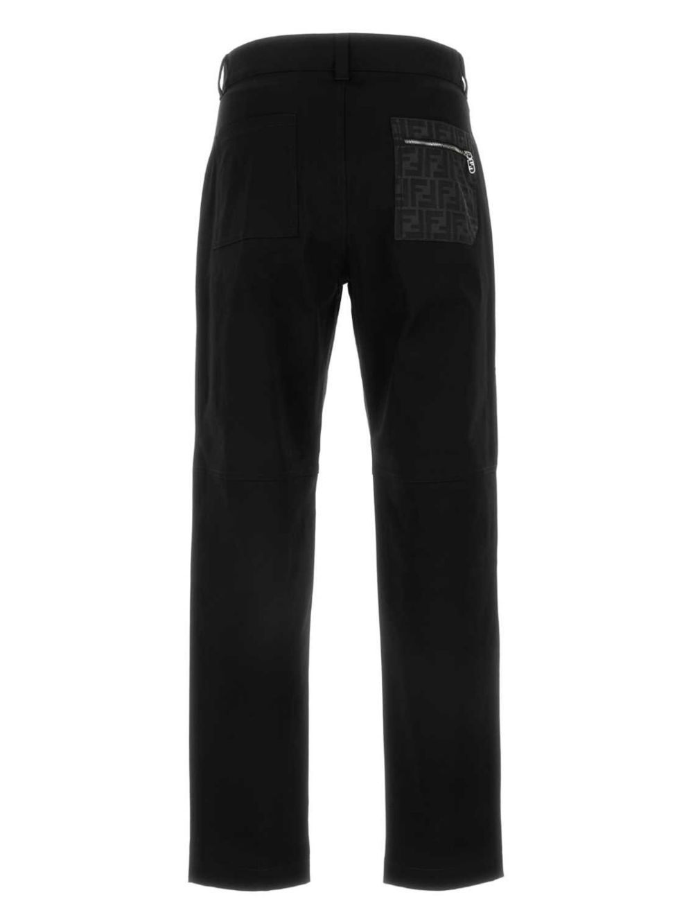 Zucca-panelled straight-legged trousers - 2