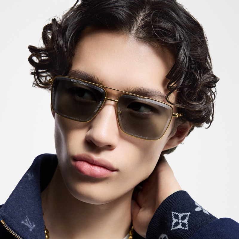 LV Super Vision Metal Square Sunglasses 4