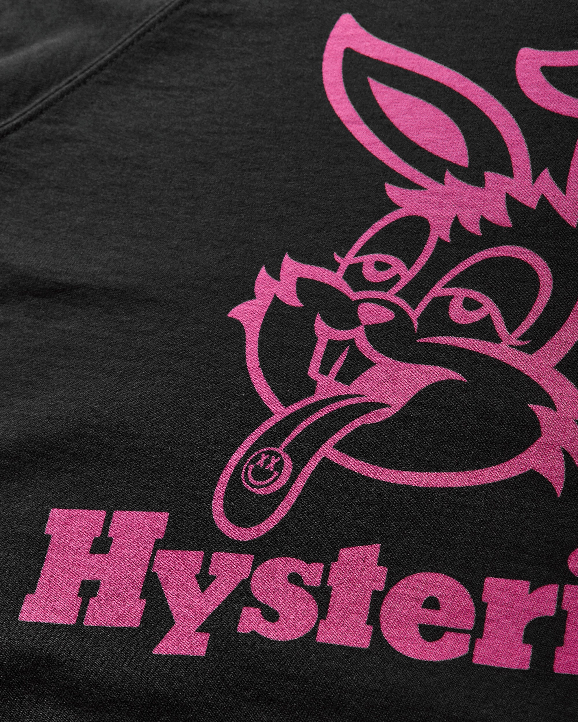 Women's Hysteric Rabbit Cropped Sweatshirt Black - 3