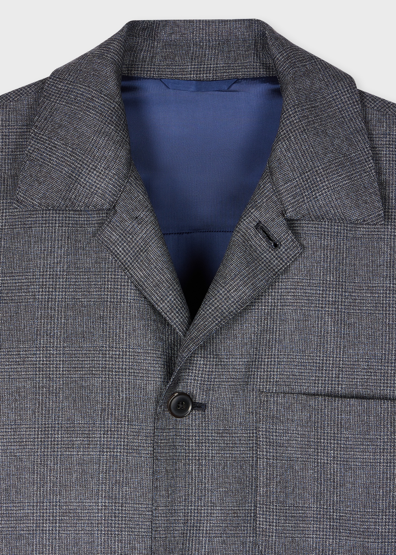 Grey Check Wool Work Jacket and Tapered-Fit Trousers Co-ord - 3