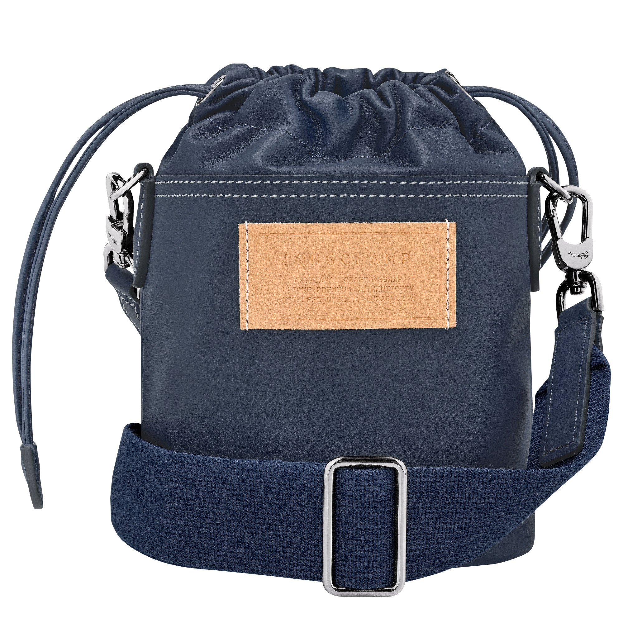 Le Pliage Xtra XS Bucket bag Navy - Leather - 4