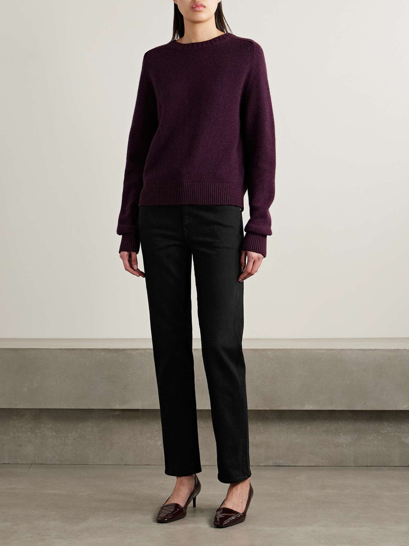 KHAITE Viv high-rise slim-leg jeans Black outlook