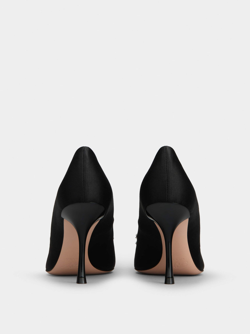 RV Bouquet Strass Buckle Pumps in Satin 5