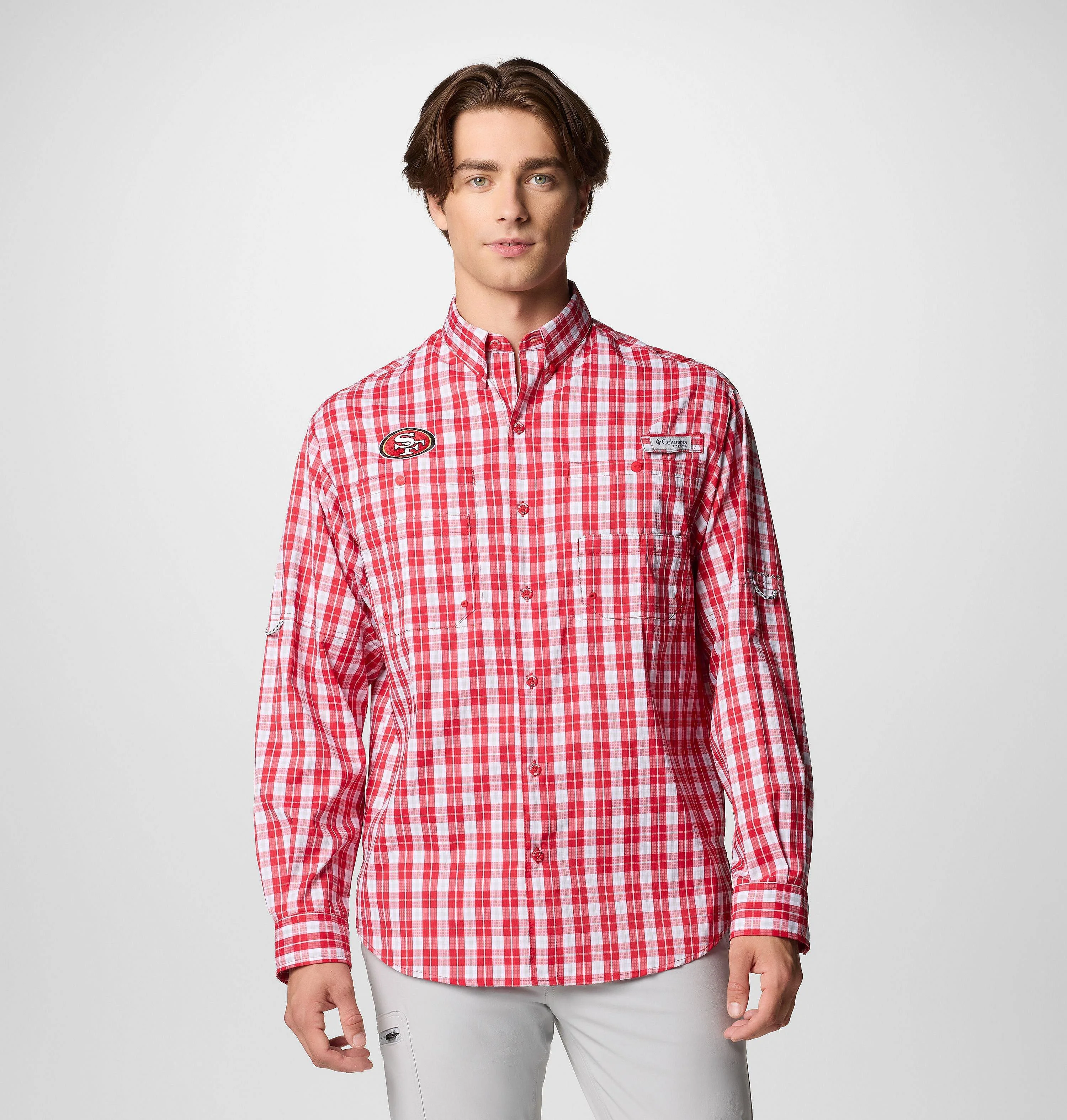 Men's PFG Super Tamiami Long Sleeve Shirt - San Francisco 49ers - 1