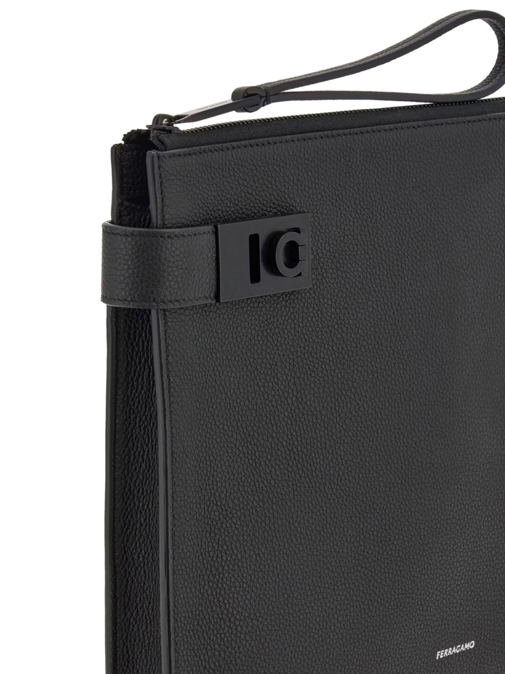 Gancini-buckle clutch bag - 5