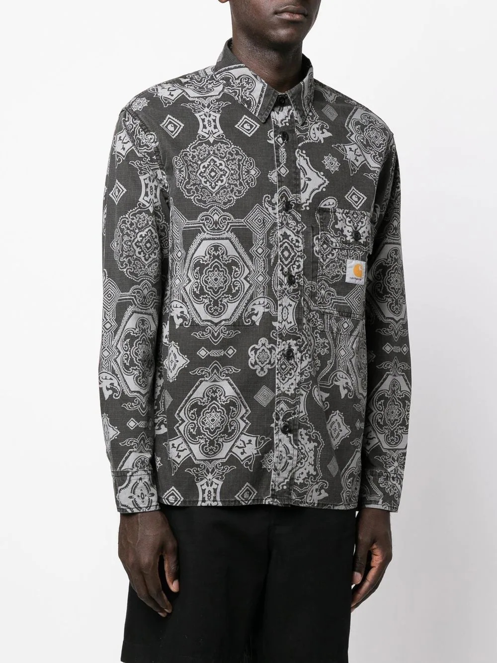 Verse motif-print shirt - 3