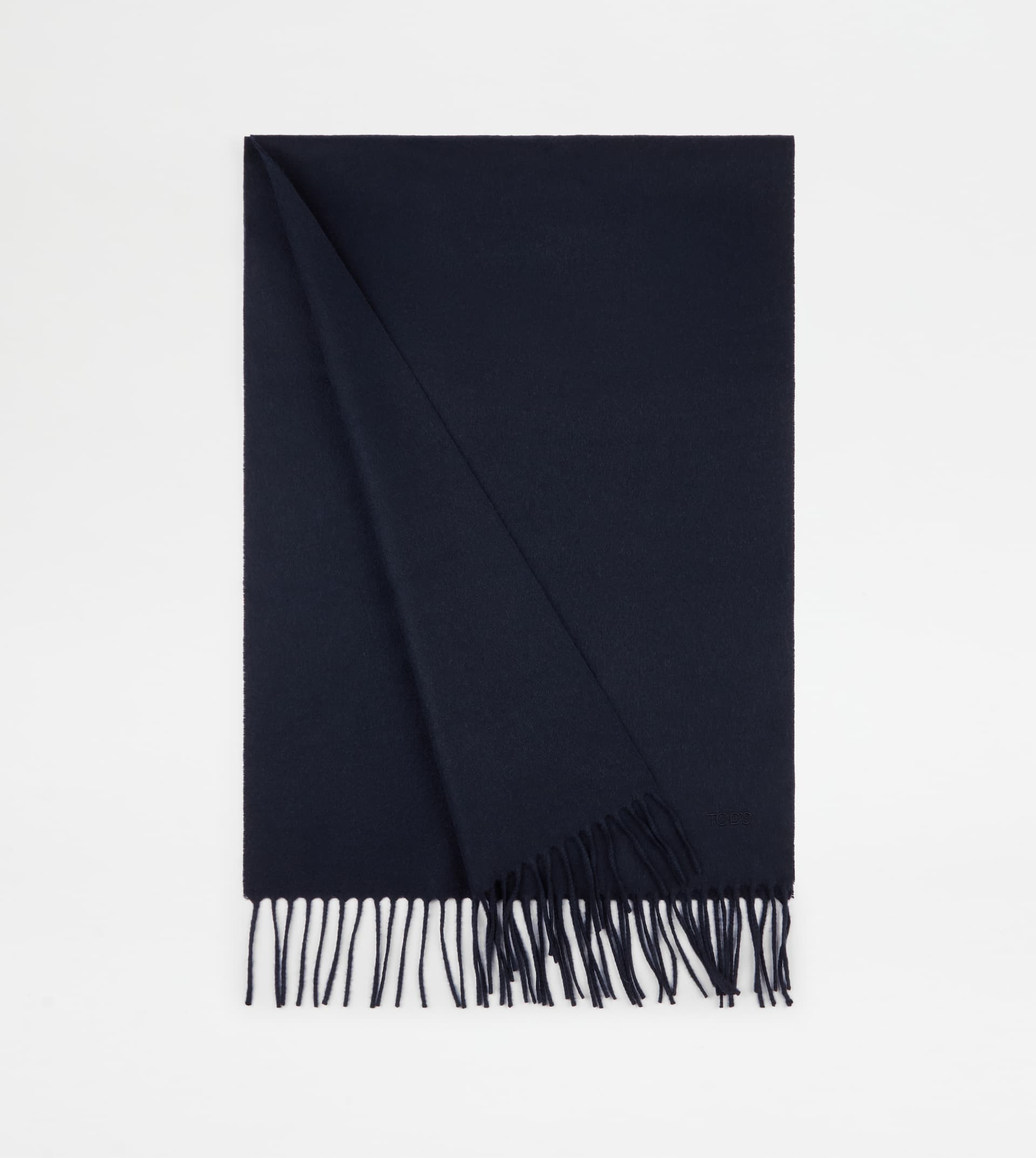 SCARF IN CASHMERE DRAP - LARGE SIZE - BLUE - 2