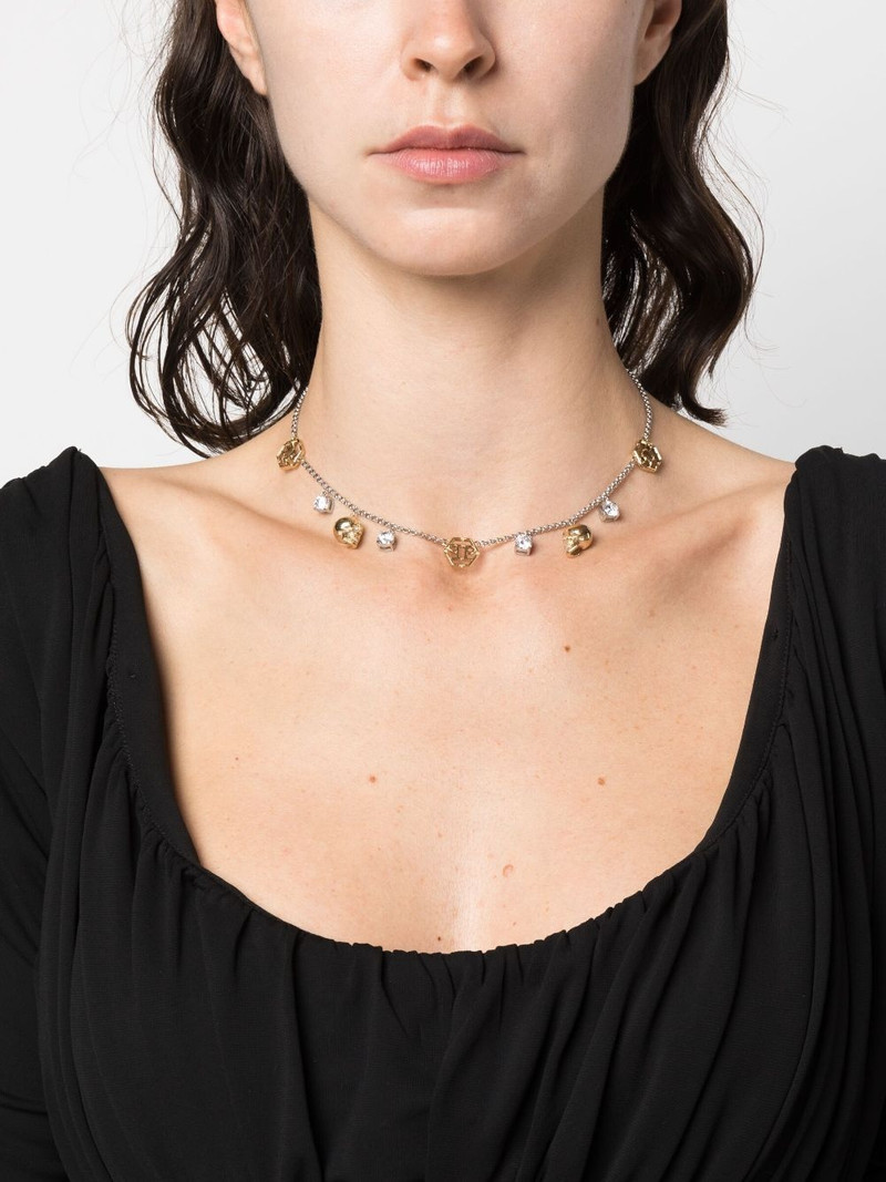PHILIPP PLEIN 3D skull-charms chain-link necklace outlook