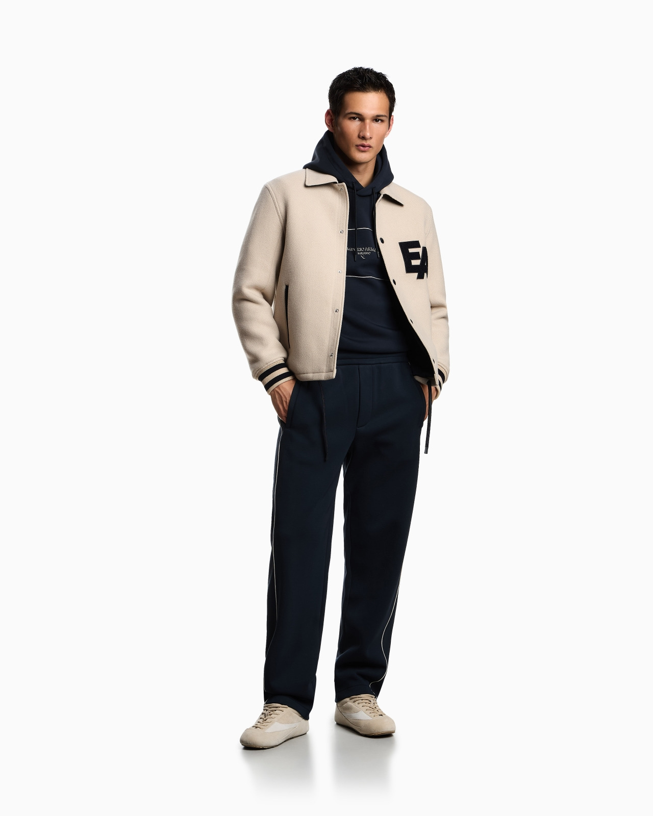 DOUBLE-JERSEY TROUSERS WITH PIPING - 2