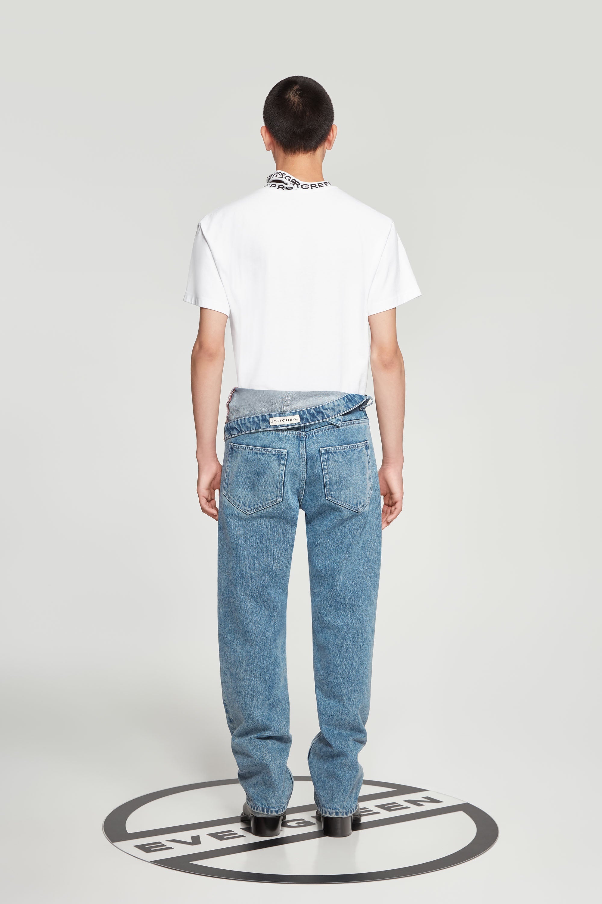 Classic Asymmetric Waist Jeans