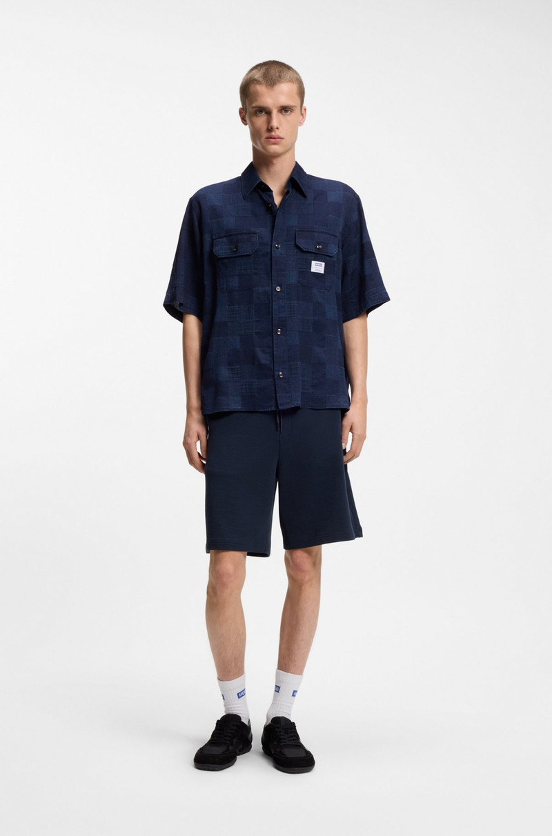 HUGO OVERSIZED-FIT SHIRT WITH CHECK PATTERN outlook