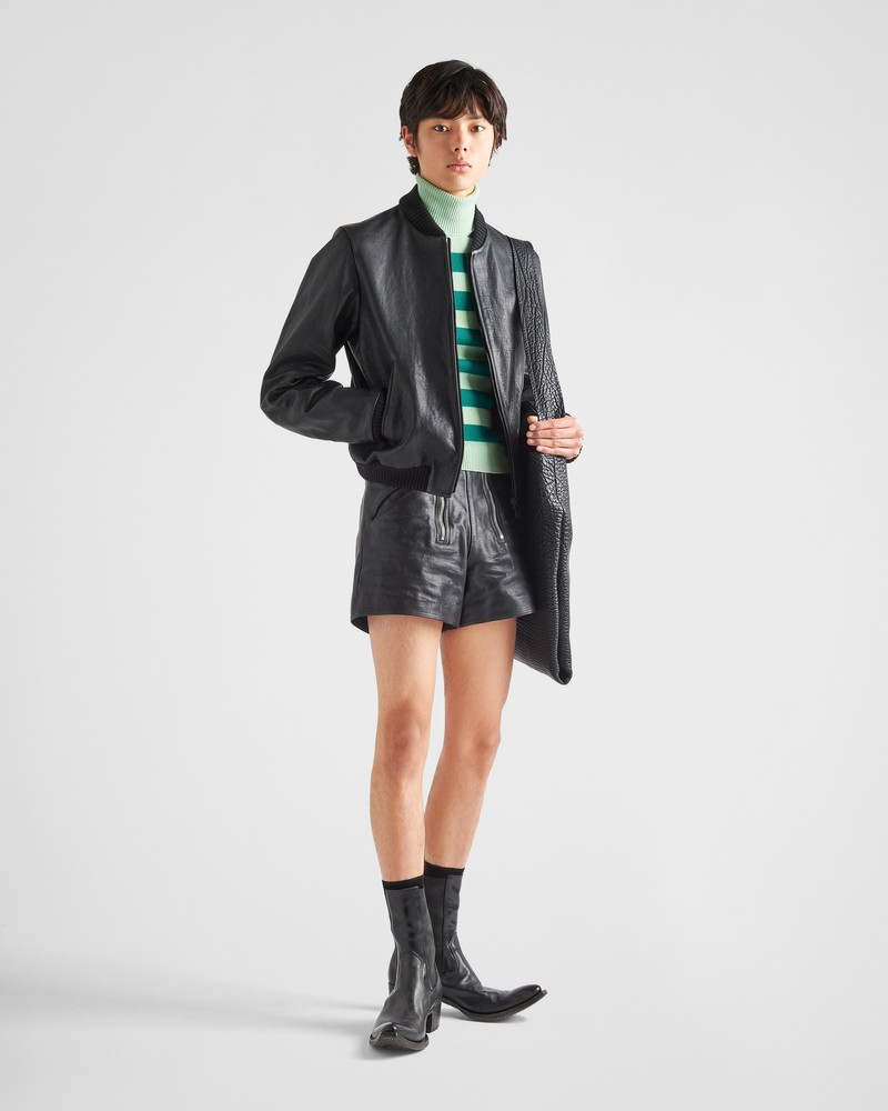 Prada Leather bomber jacket outlook