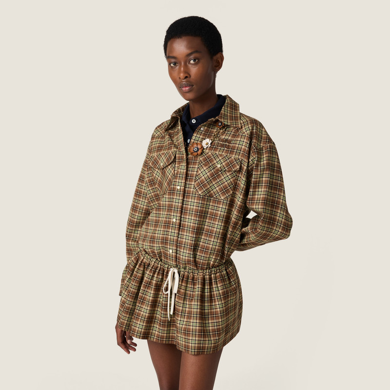 Miu Miu Plaid shirt outlook