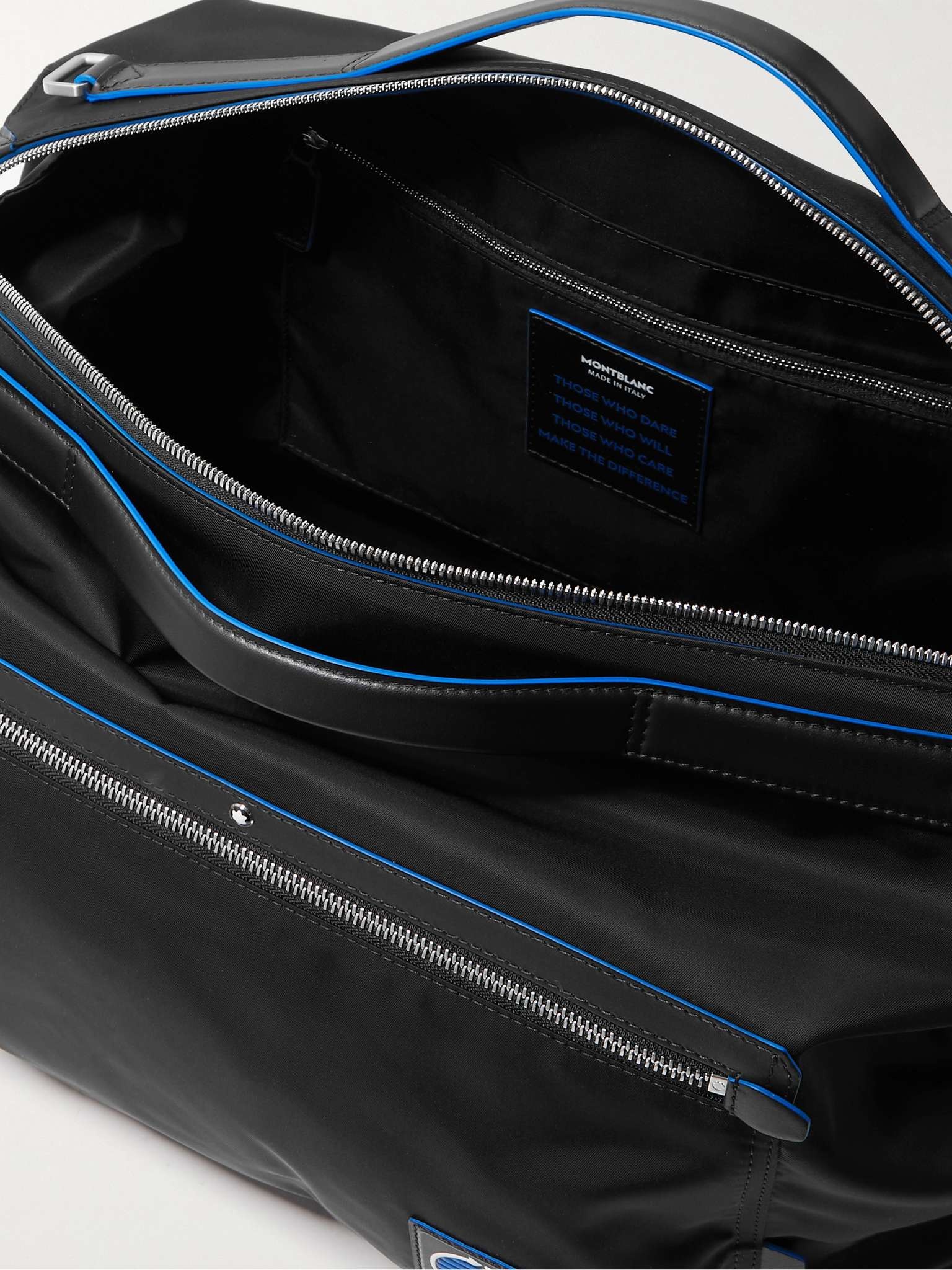 Blue Spirit Leather-Trimmed ECONYL Duffle Bag - 3