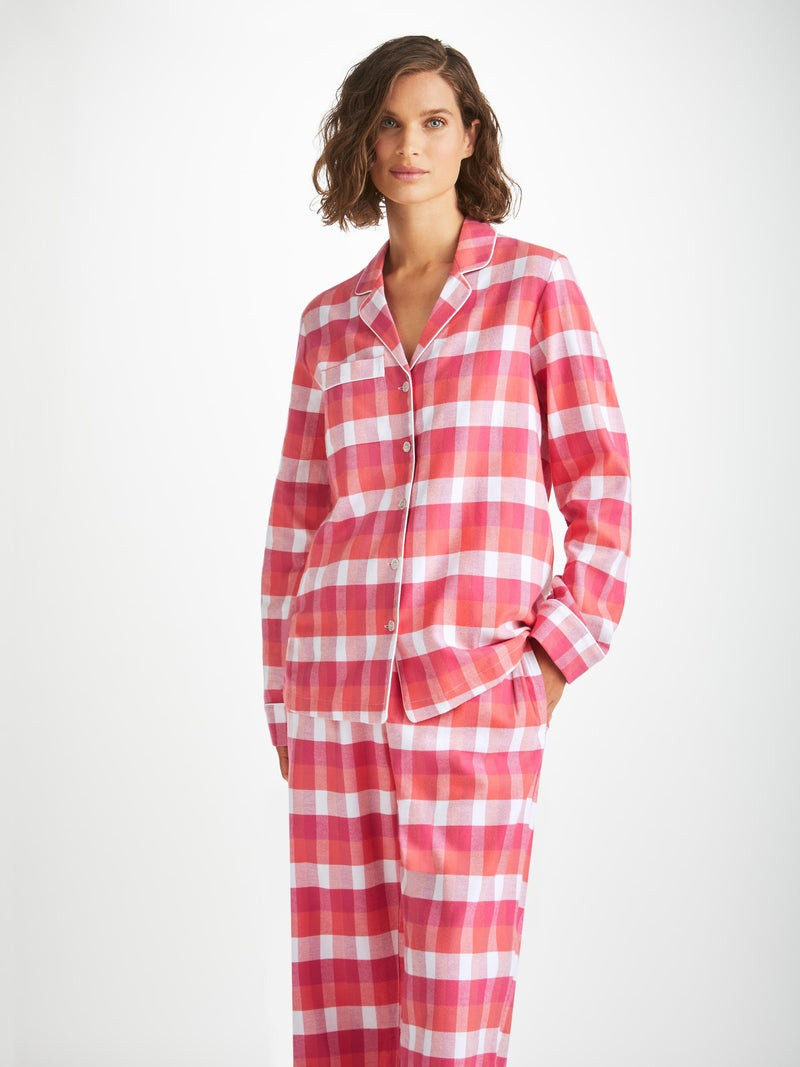 Women's Pajamas Kelburn 39 Brushed Cotton Pink 3