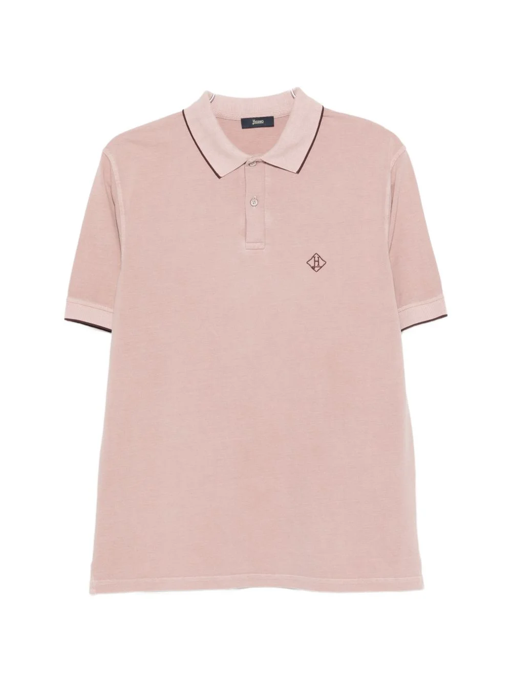 logo-embroidered polo shirt - 1