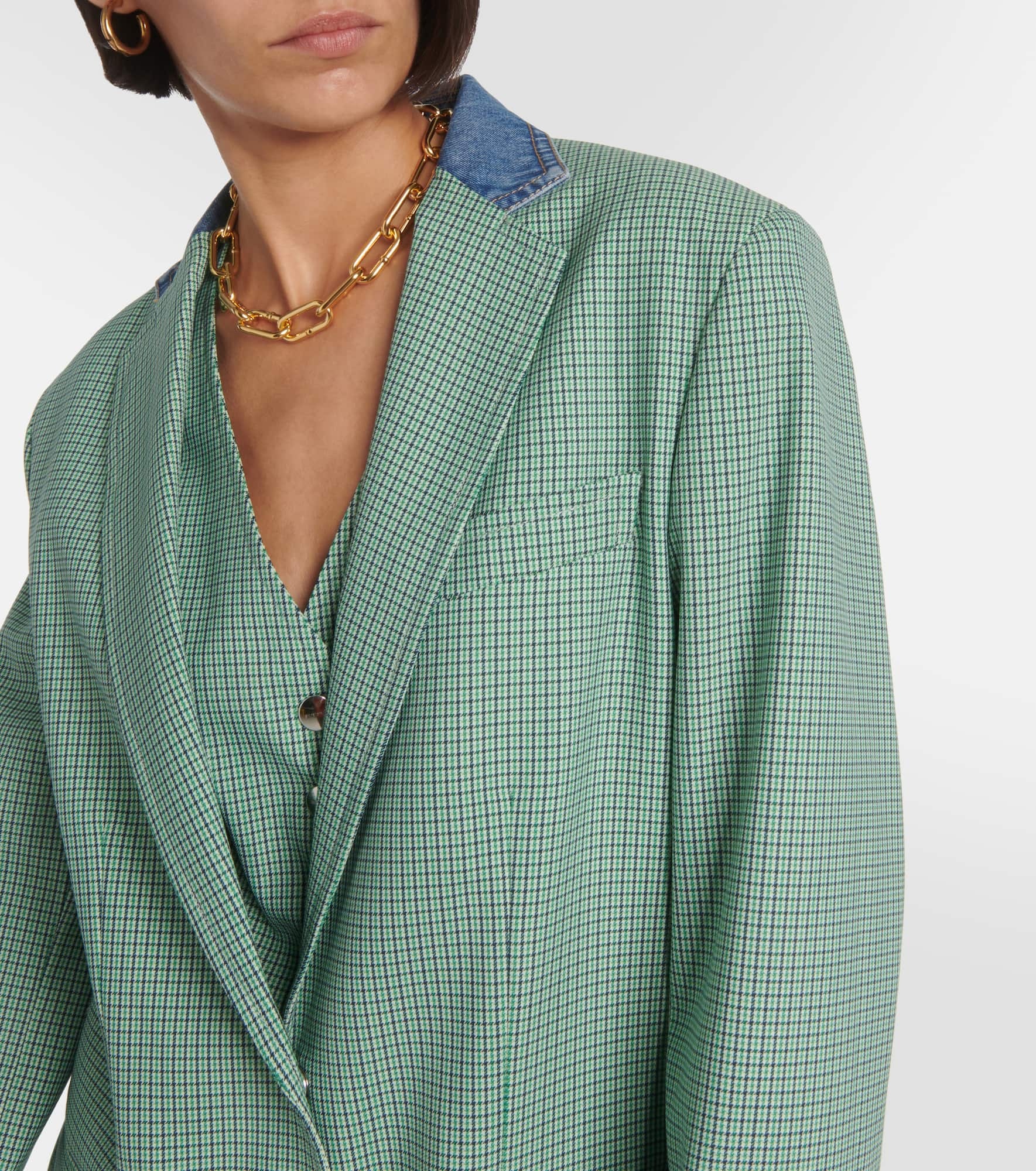Houndstooth blazer - 4