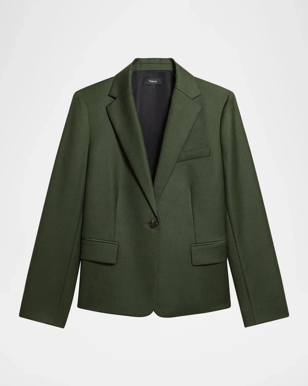 One-Button Slim Single-Breasted Blazer - 1