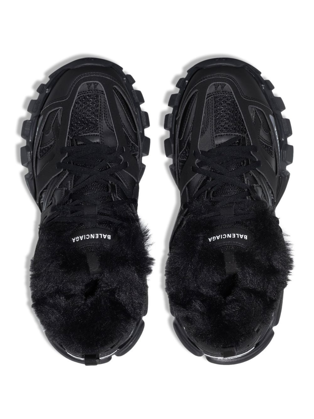 Track faux-fur sneakers - 4