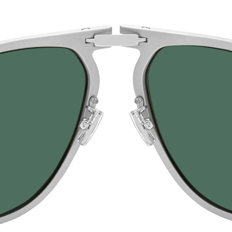 Eyewear Pilot Foldable Matte Silver Sunglasses 6