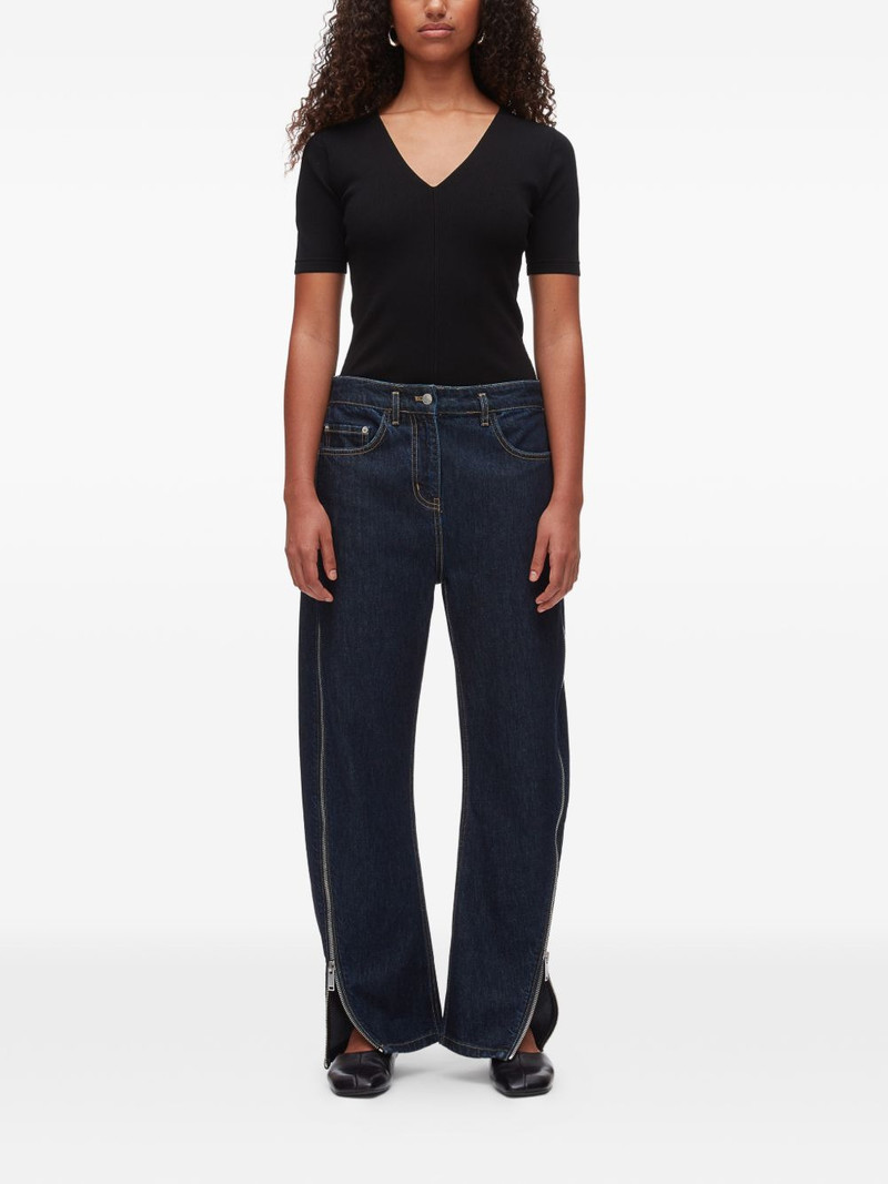 zip-detail jeans 3