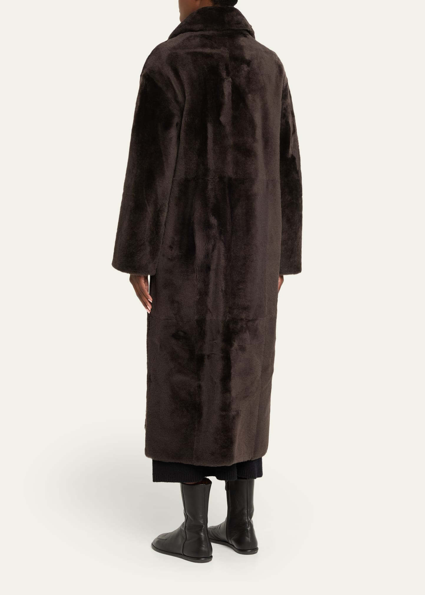 Lacon Double-Breasted Shearling Coat - 3