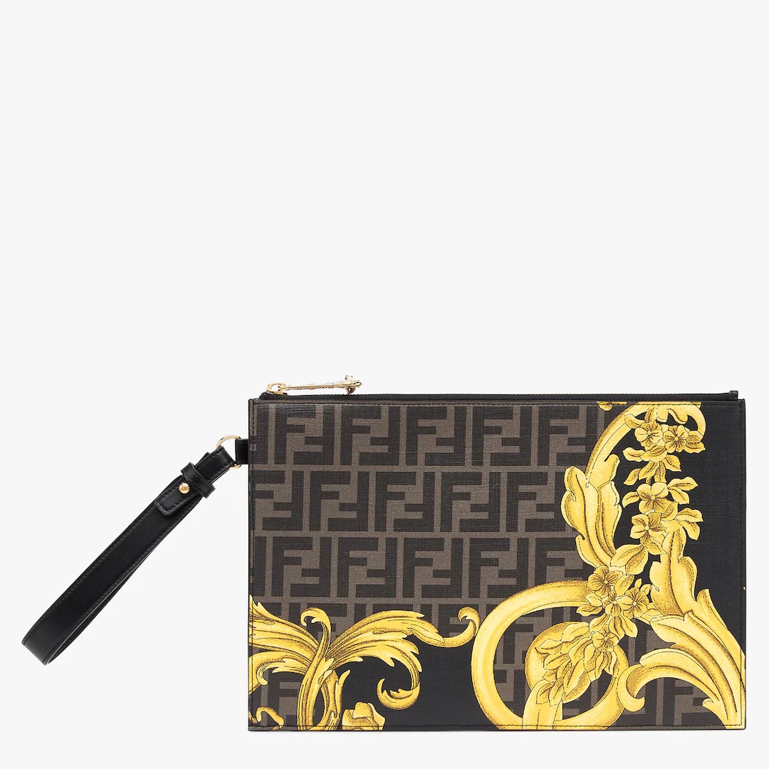 Fendace pouch in multicolor fabric - 1